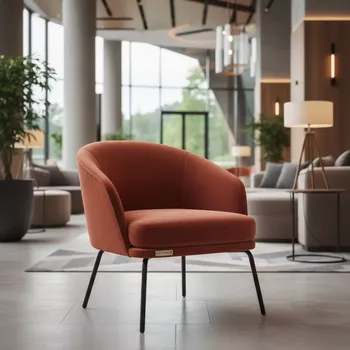 Аренда Полукресло Gucci велюр Imperia Terracota металл RAL 9005 чёрный муар в Green Flow Hotel — ART SPACE