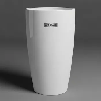 Аренда Кашпо для цветов Prosperplast Tubus Slim Shine 27 15 л белое на пляжных клубах Хосты — ART SPACE