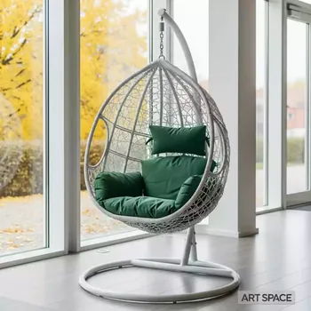 Аренда Кресло подвесное AFM 109A White Green в Boutique Hotel PORTUM 1905 — ART SPACE