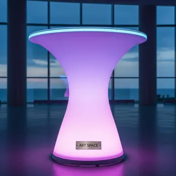 Аренда Стол коктейльный с подсветкой LED d 59 см в зале «Чайка» (Морпорт) — ART SPACE