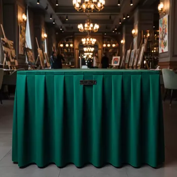 Аренда Юбка фуршетная зеленая длиной 2,9 м в ресторане «Баран-Рапан» — ART SPACE
