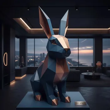 Аренда Фигура пластиковая дизайнерская Origami Kousagi Basic в комплексе Sea Galaxy — ART SPACE
