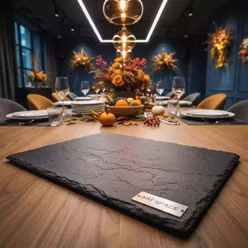 Аренда Блюдо Блюдо базальт сланец 400х200 мм в Stella di Mosca — ART SPACE