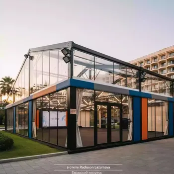 Аренда Шатер 225 кв. м на 150 человек в отеле Radisson Lazurnaya — ART SPACE