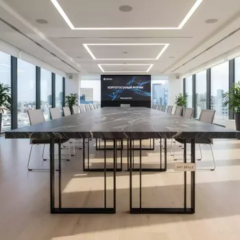 Аренда Стол раздвижной Фэйвор даркстоун черный муар в Mövenpick Hotel — ART SPACE