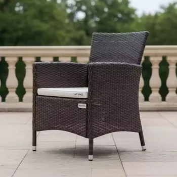 Аренда Кресло из искусственного ротанга CHANEL 1 темно коричневое в Boutique Hotel PORTUM 1905 — ART SPACE
