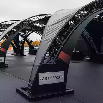 Аренда Шатер арочный из ферм черный 8х6 на Сочи Автодроме — ART SPACE