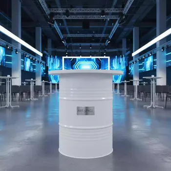 Аренда Фуршетный стол Barrel белый в ледовом дворце «Большой» — ART SPACE