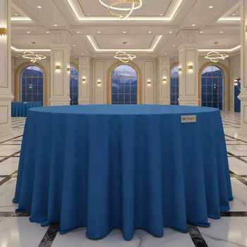 Аренда Скатерть круглая габардиновая лазурная 3300 мм в Rixos Krasnaya Polyana — ART SPACE