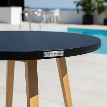 Аренда Стол Eames Wood Black диаметр 100 в ресторане «Voda» — ART SPACE