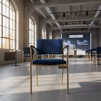 Аренда Стул Хит банкетный синий золотой каркас в комплексе «Дагомыс» — ART SPACE