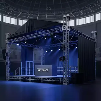 Аренда Сцена двускатная 6х4 м черная в Red Arena — ART SPACE