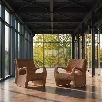 Аренда Комплект плетеной мебели T282BNT Y137C W56 light brown 2 штуки в Sport Inn Hotel & Wellness — ART SPACE