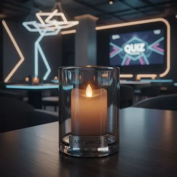Аренда Свеча LED дымчатая глянцевая Ода средняя без батареек в Radisson Hotel Rosa Khutor — ART SPACE