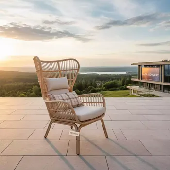 Аренда Кресло лаунж плетеное Mali с высокой спинкой в Karat Resort — ART SPACE
