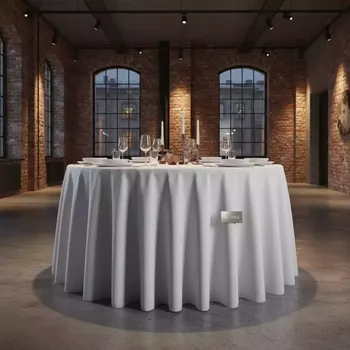 Аренда Скатерть круглая белая 310 см в Boutique Hotel PORTUM 1905 — ART SPACE