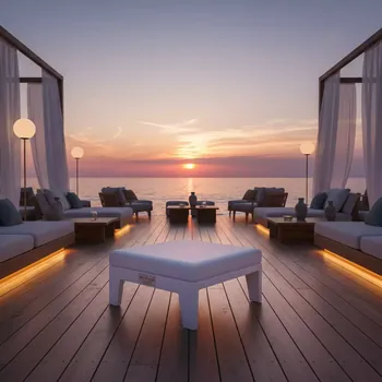 Аренда Подставка для ног для кресла Footrest 45 Salina белый на пляже «Мандарин» — ART SPACE