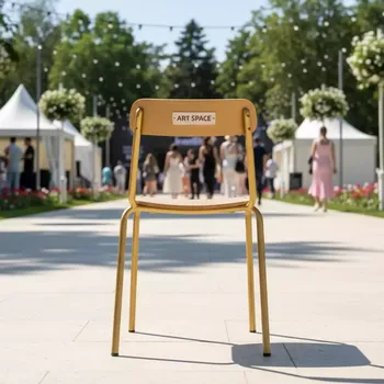 Аренда Стул золотой Tolix Wood в парке «Ривьера» — ART SPACE