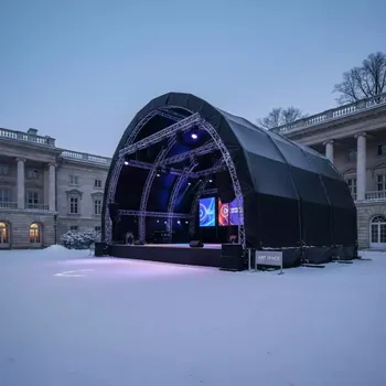 Аренда Сцена арочная 18х12 м черная в усадьбе Голицына — ART SPACE
