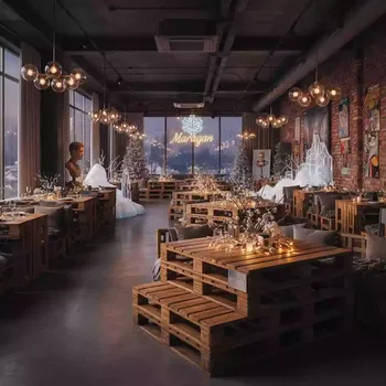 Аренда Столы из паллет в ресторане «Магадан» — ART SPACE