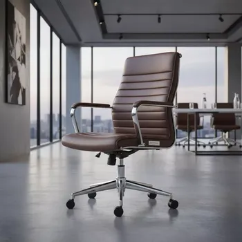 Аренда Кресло руководителя TopChairs Crown SN коричневый в Panorama by Mercure — ART SPACE