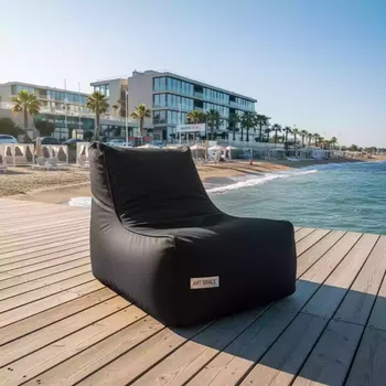 Аренда Пуф кресло мешок черный в пляжном клубе Del Mar — ART SPACE