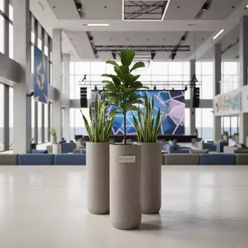 Аренда Кашпо Prosperplast Tubus Slim Beton 27 15 л бетон в отеле Radisson Lazurnaya — ART SPACE