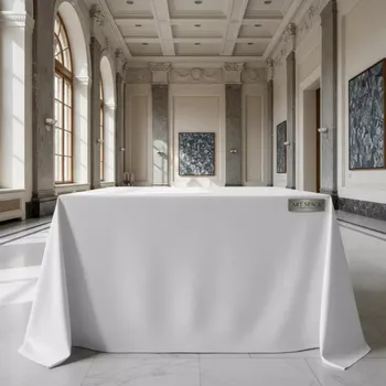 Аренда Скатерть прямоугольная габардин белая в МФК «Горный» — ART SPACE