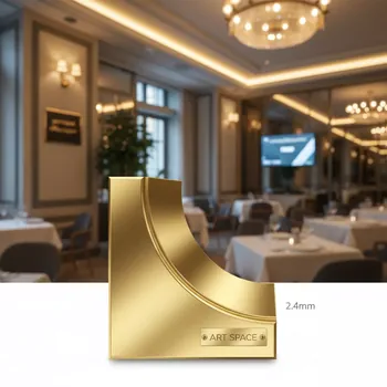 Аренда Уголок 8 мм Square Quarter Moon 2,4 мм золото в ресторане «Магадан» — ART SPACE