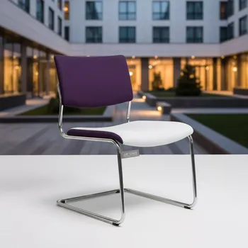 Аренда Стул Самба тёмно фиолетово белый серебристый каркас в Courtyard by Marriott Sochi — ART SPACE