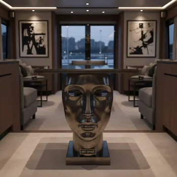 Аренда Столик декоративный Golden Face на VIP-яхте (Имеретинский порт) — ART SPACE