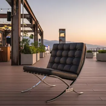 Аренда Кресло Barcelona chair черное на Имеретинской набережной — ART SPACE