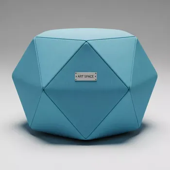 Аренда Пуф sky blue polygonal Shape в ресторане «Voda» — ART SPACE
