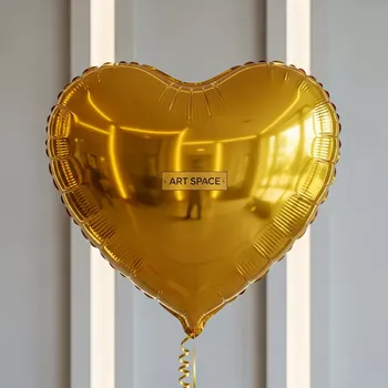 Аренда Сердце фольгированное 78 см золото в Grand Karat Sochi — ART SPACE