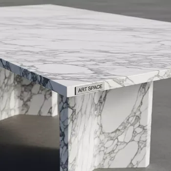 Аренда Стол slash мрамор silver white в пляжном комплексе VinoGrad — ART SPACE