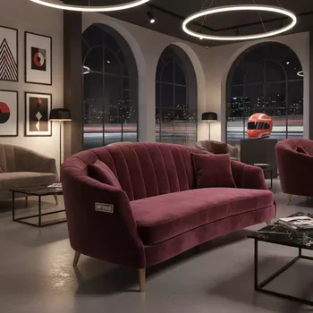 Аренда Диван Дуплет велюр 1800х780 в Boutique Hotel PORTUM 1905 — ART SPACE