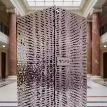 Аренда Секция из пайеток 900х2100 мм серебро в санатории «Сочи» — ART SPACE