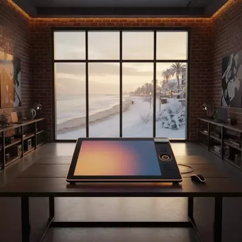 Аренда Планшет графический GTCO CalComp DrawingBoard VI 16 кнопочный беспроводной курсор 24x36 0,127 мм на пляже «Ривьера» — ART SPACE
