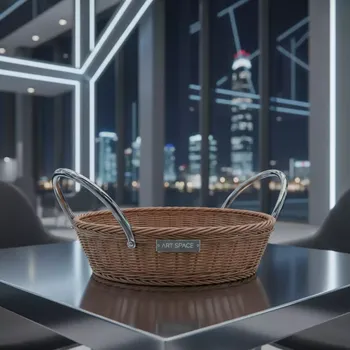 Аренда Хлебная корзинка плетеная круглая с ручками Эльза в Cosmos Sochi Hotel — ART SPACE