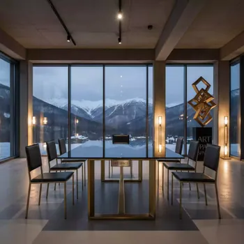 Аренда Стол стеклянный Komin 2 черный золото в Rixos Krasnaya Polyana — ART SPACE
