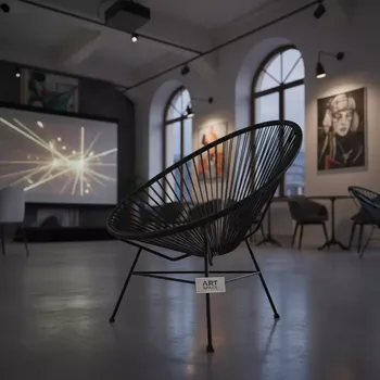 Аренда Стул садовый Acapulco chair черный в ресторане «Баран-Рапан» — ART SPACE