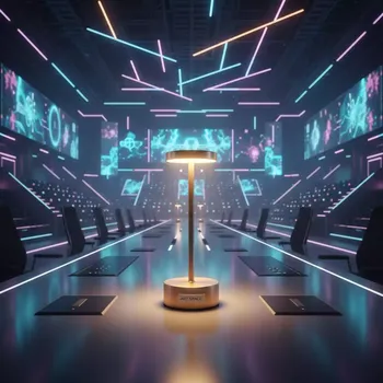 Аренда Лампа настольная LED Мини золотая в VK Stadium Sirius — ART SPACE