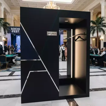 Аренда Примерочная кабина Black черный в санатории «Русь» — ART SPACE