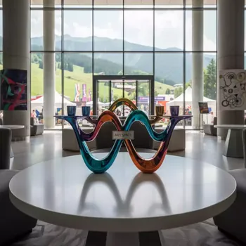Аренда Канделябр Волны на 5 свечей 36 см в Sochi Marriott Krasnaya Polyana — ART SPACE