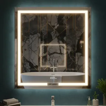 Аренда Зеркало Cersanit LED 080 Design Pro 70х85 см с подсветкой подогревом часами в Boutique Hotel PORTUM 1905 — ART SPACE