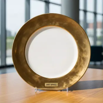 Аренда Тарелка подстановочная ЭРДМАН с золотой патиной в Omega Sirius — ART SPACE