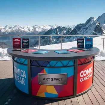 Аренда Столы для регистрации диаметр 180 см на площадке Rosa Peak (2320м) — ART SPACE