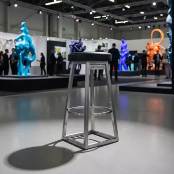 Аренда Табурет Вегас каркас серебро черный в Gamma Sirius — ART SPACE