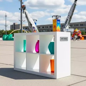 Аренда Стеллаж Kallax 8 белый на Медальной площади — ART SPACE