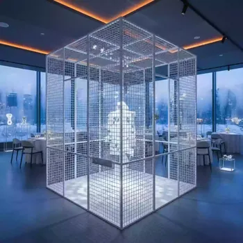 Аренда Куб из стальной сетки белый в ресторане «Brunello» — ART SPACE